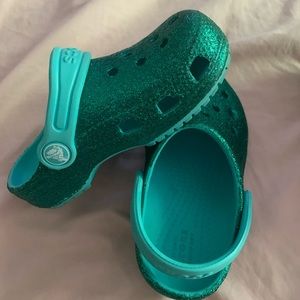 Girls Glitter Crocs